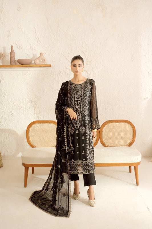 Ramsha | Sonehri Collection | BB-107 XS Black Chiffon