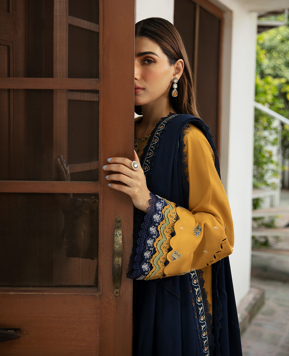 Republic Womenswear | Rosalee Winter 24 | D5 (Feeha) XL Mustard Yellow Karandi