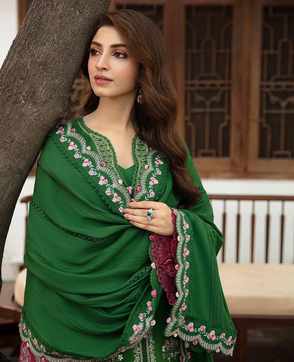 Republic Womenswear | Rosalee Winter 24 | D6 (Ina) L Green Khaddar