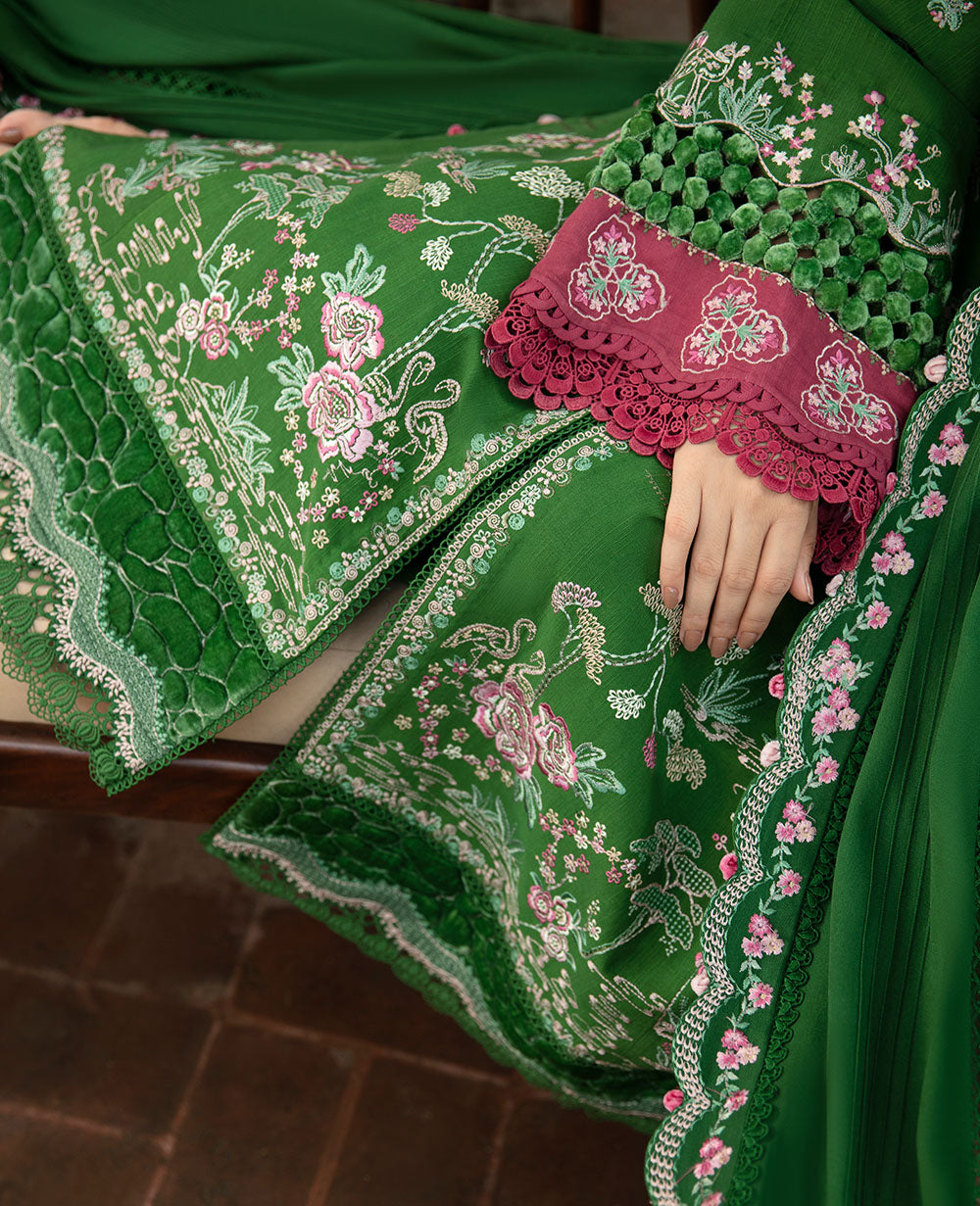 Republic Womenswear | Rosalee Winter 24 | D6 (Ina) XL Green Khaddar