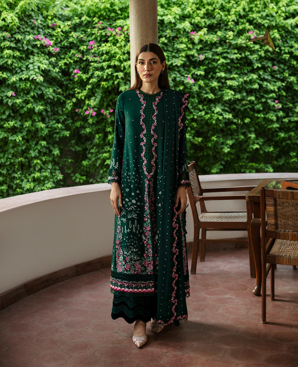 Republic Womenswear | Rosalee Winter 24 | D7 (Maia) XS Deep Green Karandi