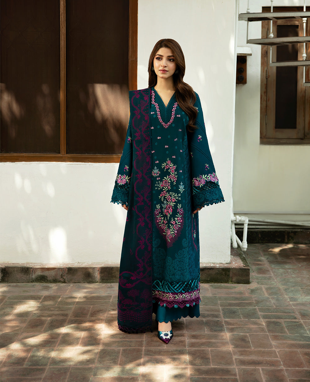 Republic Womenswear | Rosalee Winter 24 | D11 (Omari) XS Dark Teal Khaddar