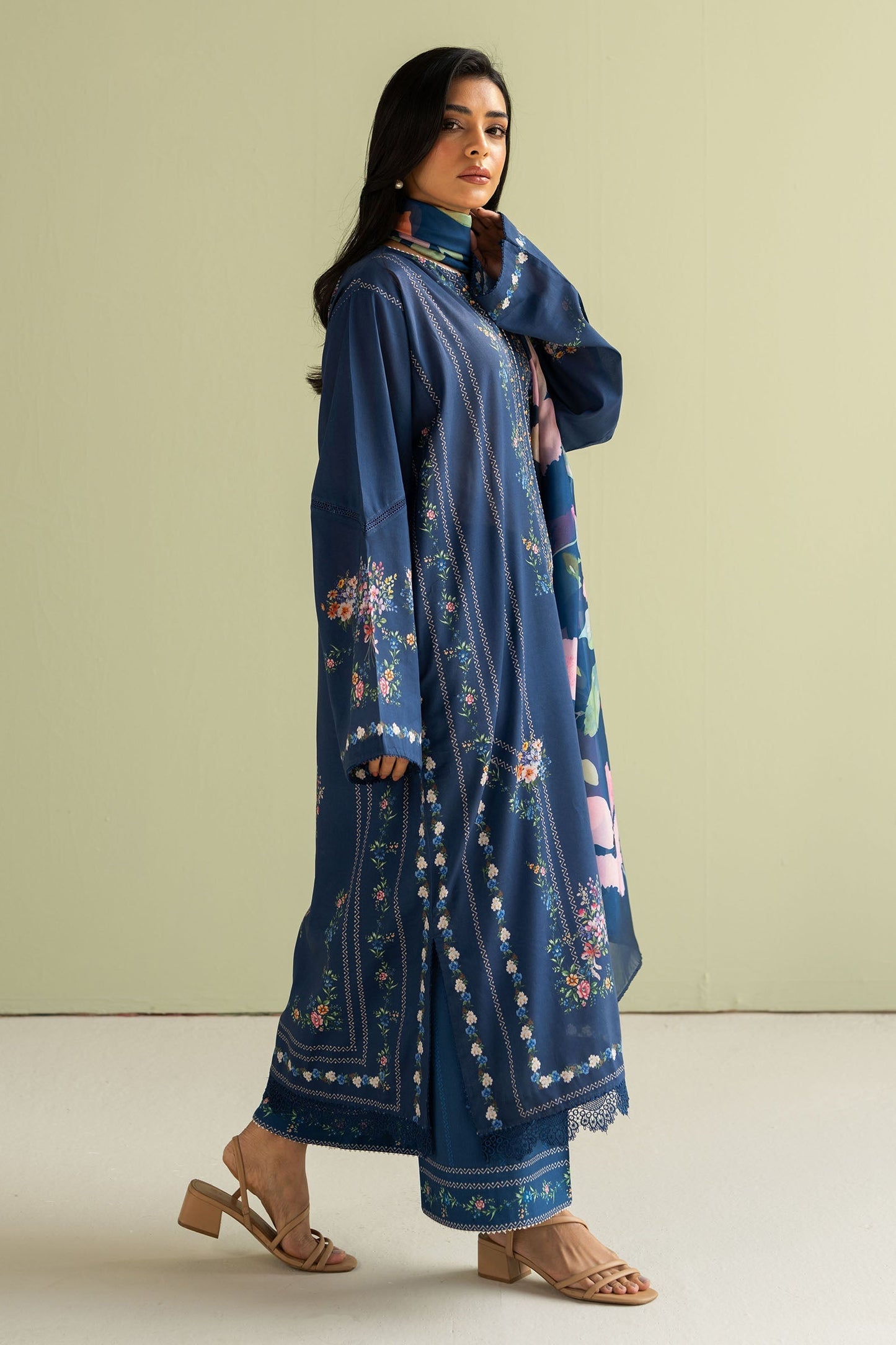 Zara Shahjahan | Coco Prints 25 | Ria-3B M Navy Blue Lawn
