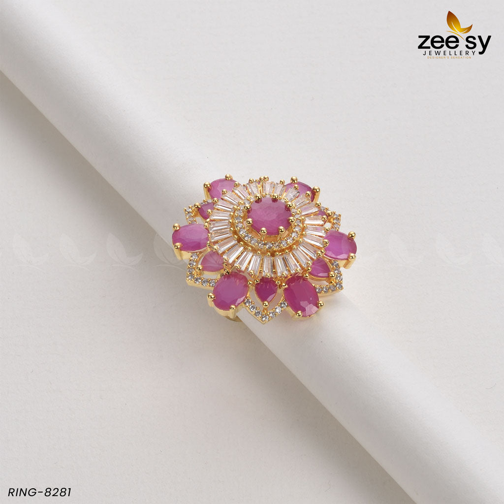 Sunflower Ring-8281 Golden Red