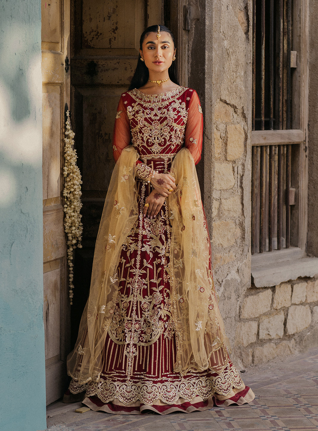 Roheenaz | Pehli Si Muhabbat Wedding Collection | Jabeen XS Haute Red Net