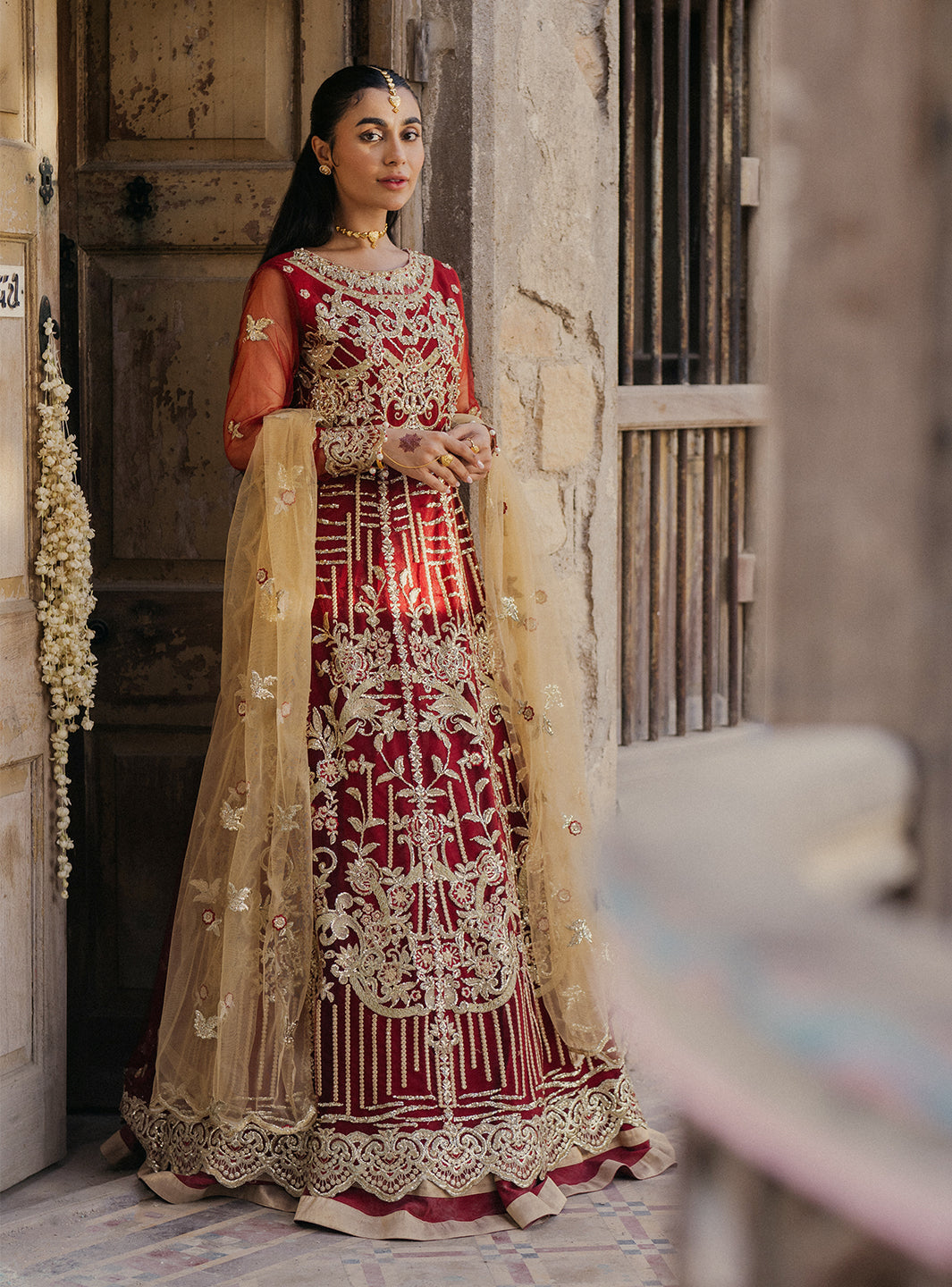 Roheenaz | Pehli Si Muhabbat Wedding Collection | Jabeen S Haute Red Net