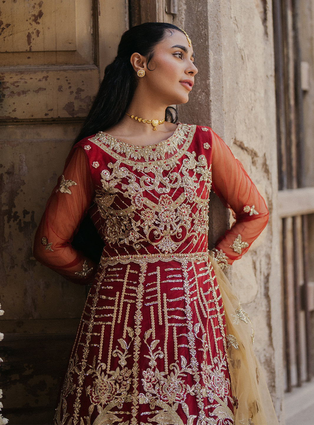 Roheenaz | Pehli Si Muhabbat Wedding Collection | Jabeen XL Haute Red Net