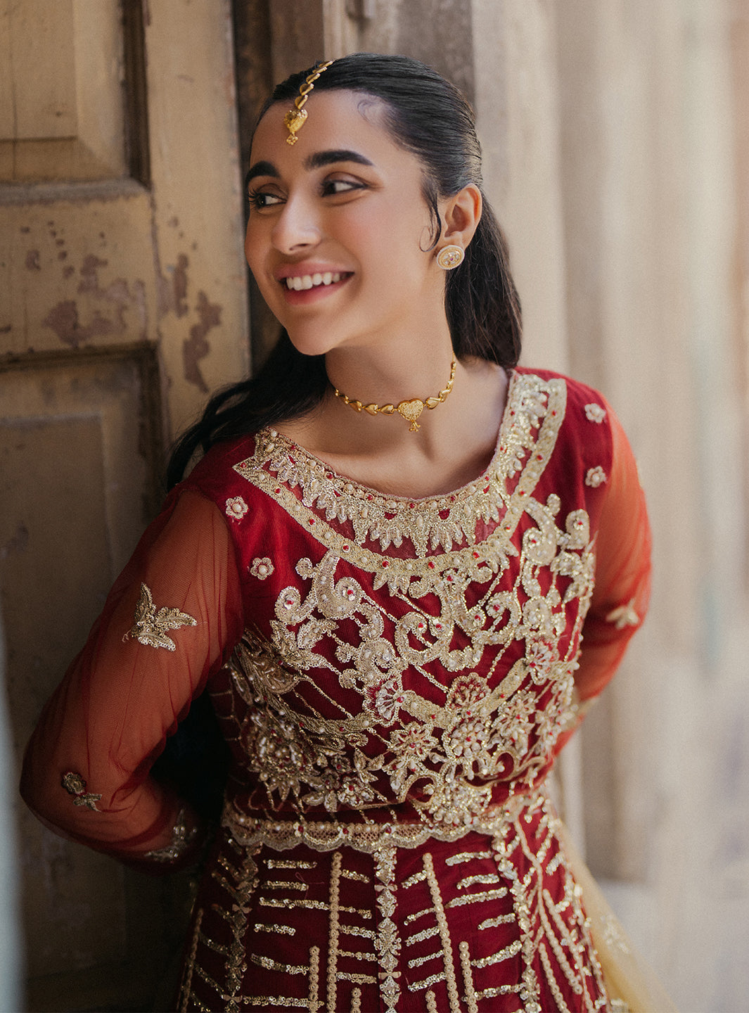 Roheenaz | Pehli Si Muhabbat Wedding Collection | Jabeen L Haute Red Net