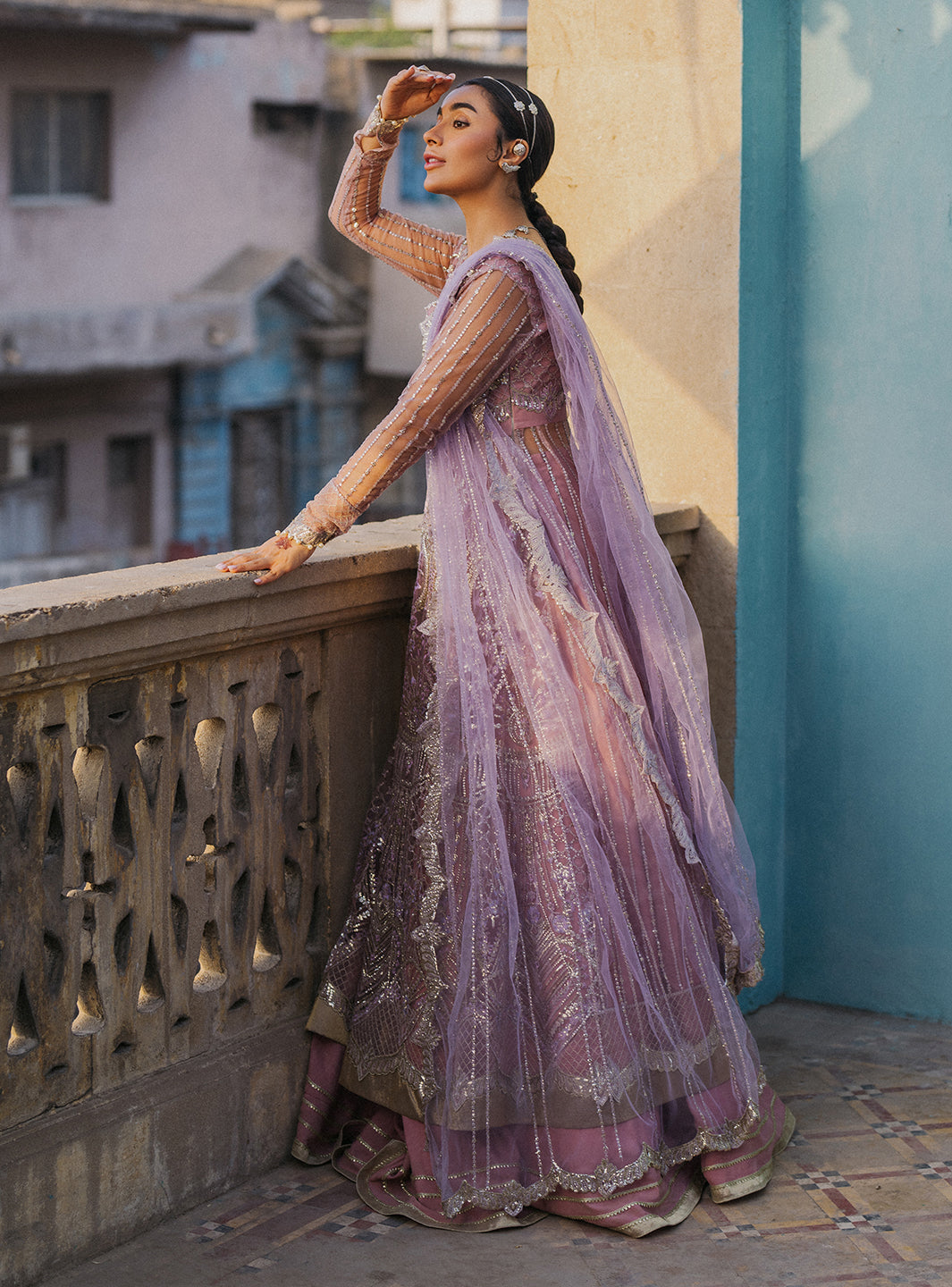 Roheenaz | Pehli Si Muhabbat Wedding Collection | Amyra XL Net Lilac