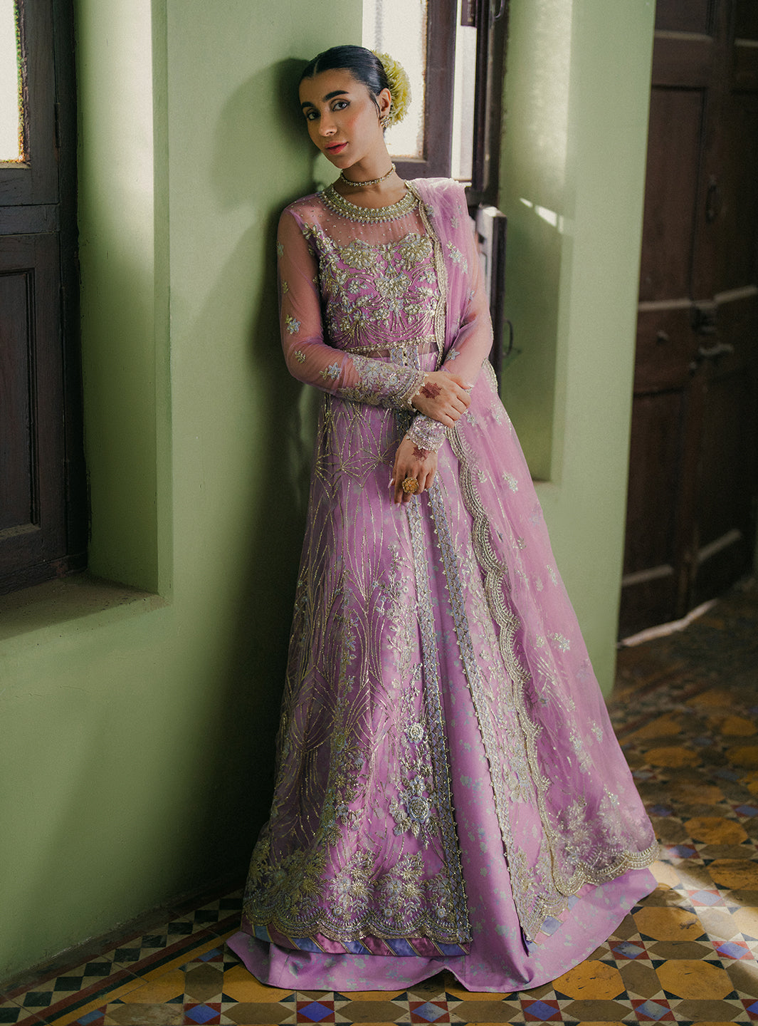 Roheenaz | Pehli Si Muhabbat Wedding Collection | Maha XL Lilac Net