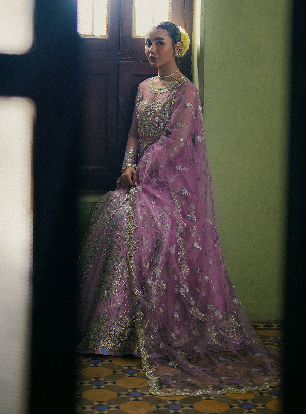 Roheenaz | Pehli Si Muhabbat Wedding Collection | Maha L Lilac Net