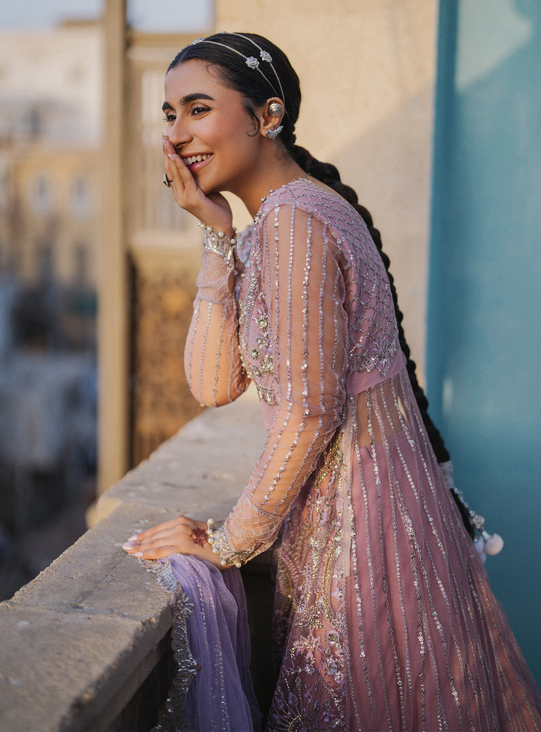 Roheenaz | Pehli Si Muhabbat Wedding Collection | Amyra L Net Lilac