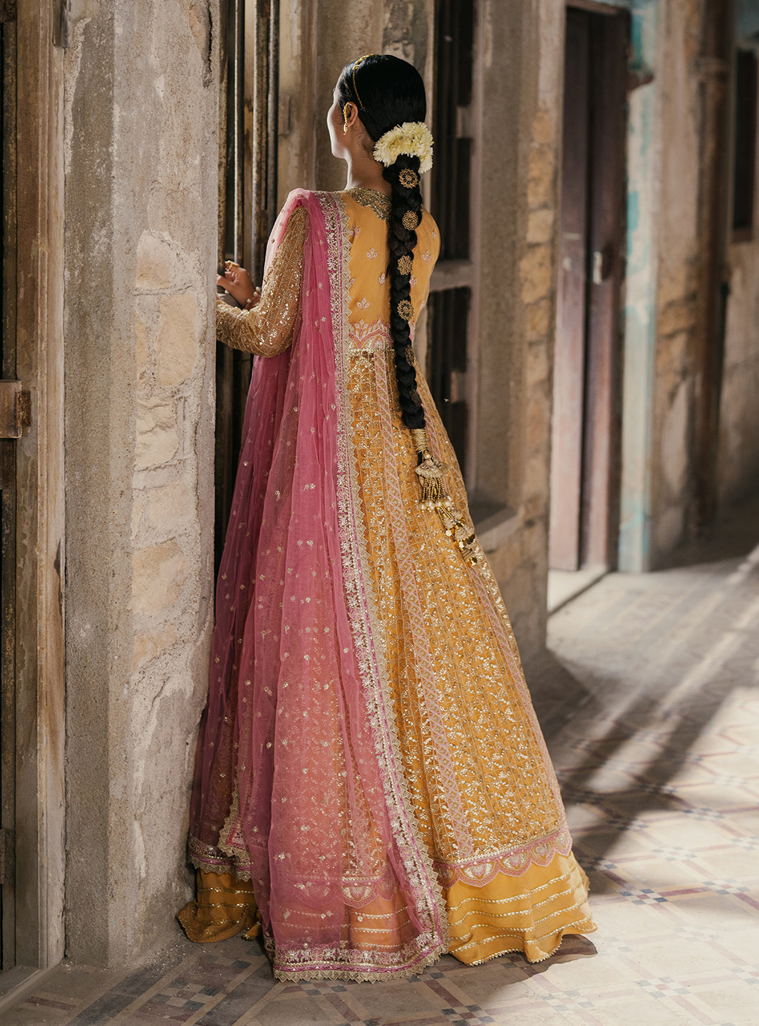 Roheenaz | Pehli Si Muhabbat Wedding Collection | Afreen S Mustard Yellow Net