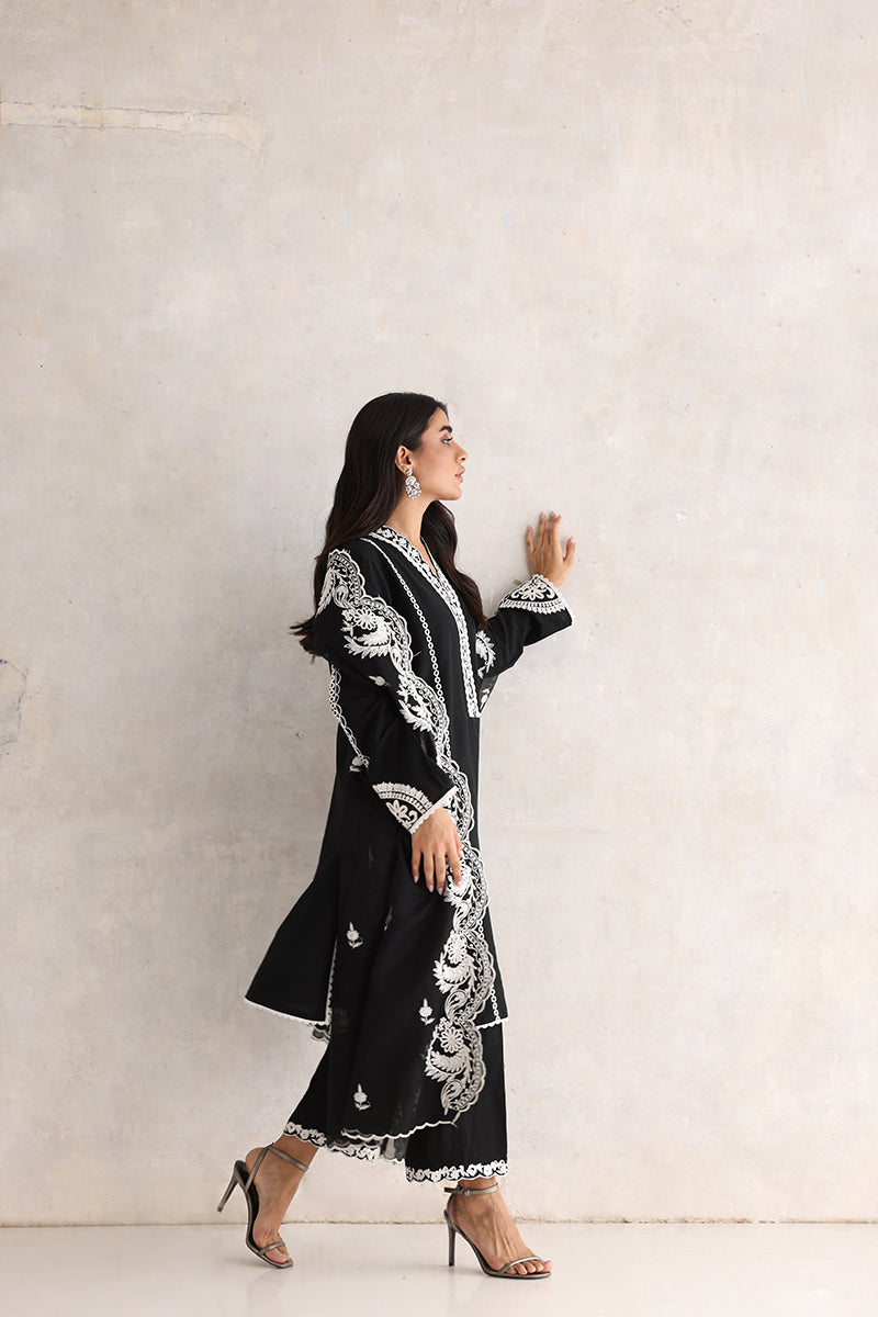 Sana Abbas | Luxury Pret | Roheen L Black Karandi