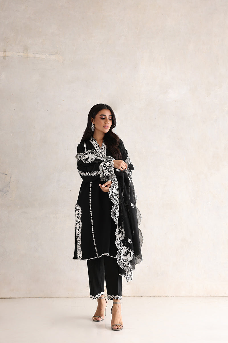 Sana Abbas | Luxury Pret | Roheen S Black Karandi