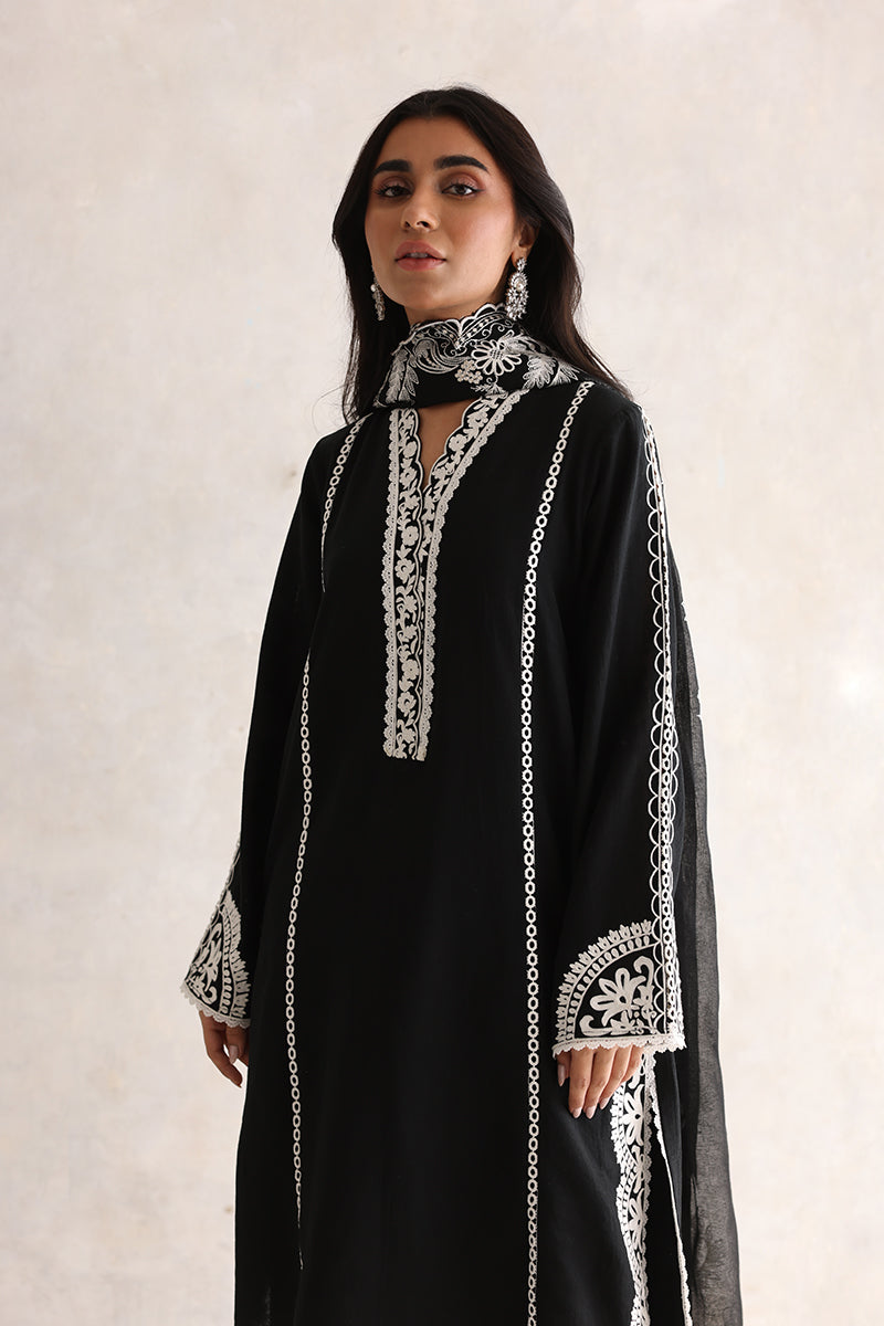 Sana Abbas | Luxury Pret | Roheen M Black Karandi