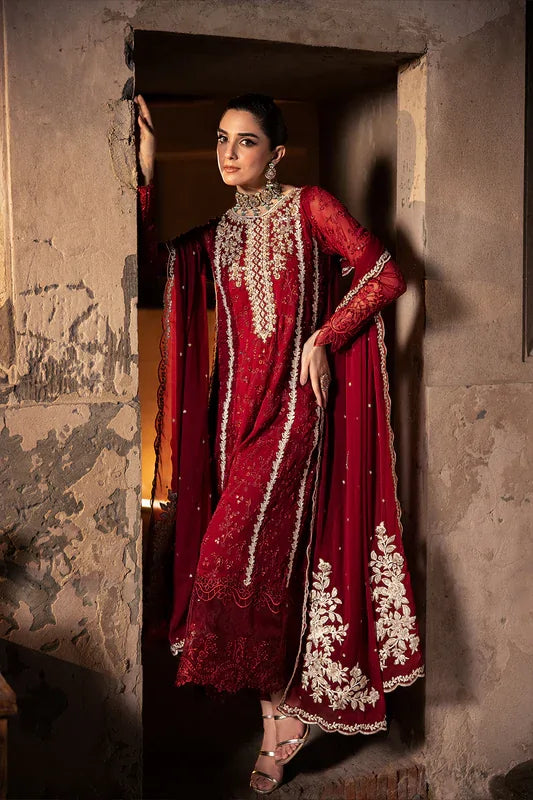 Azure | Luxe Formals | Royal Crimson - Pakistani Designer Dress - by Azure - Type : Ladies Clothes - 100% Original at Saira Sultan