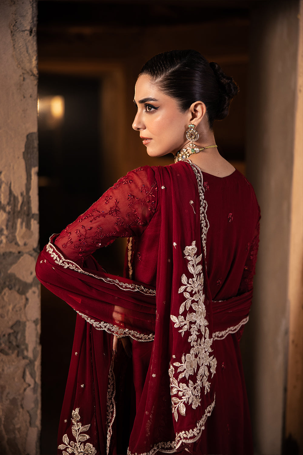 Azure | Luxe Formals | Royal Crimson - Pakistani Designer Dress - by Azure - Type : Ladies Clothes - 100% Original at Saira Sultan