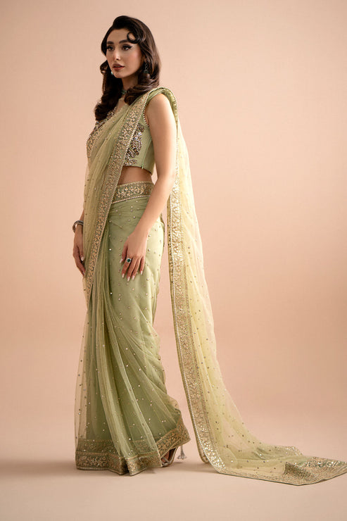 Imrozia Premium | Lumiere Luxury Sarees | 03 Eden - Pakistani Designer Dress - by Imrozia Premium | Type: Formal - 100% Original at Saira Sultan