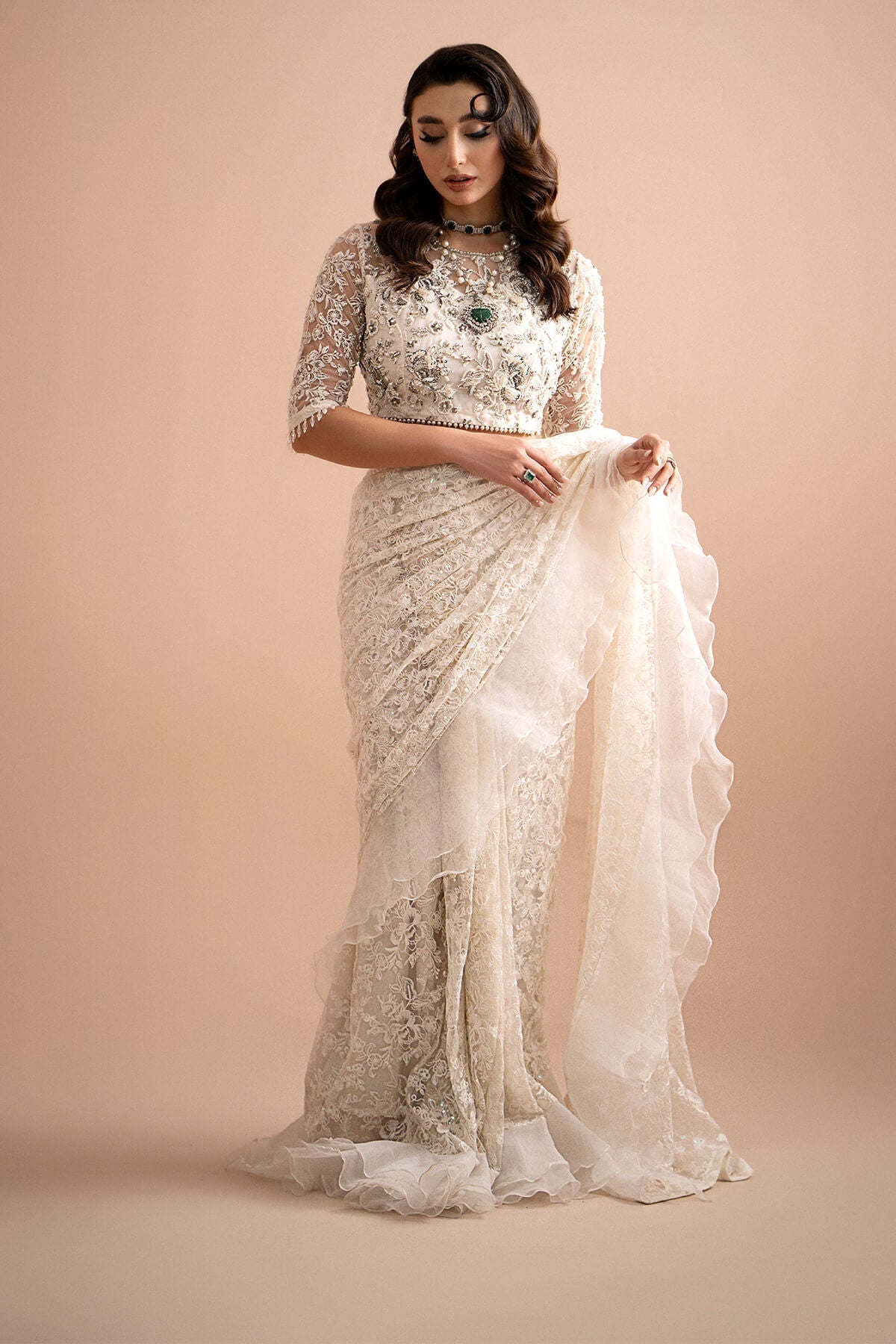 Imrozia Premium | Lumiere Luxury Sarees | 04 Dream - Pakistani Designer Dress - by Imrozia Premium | Type: Formal - 100% Original at Saira Sultan