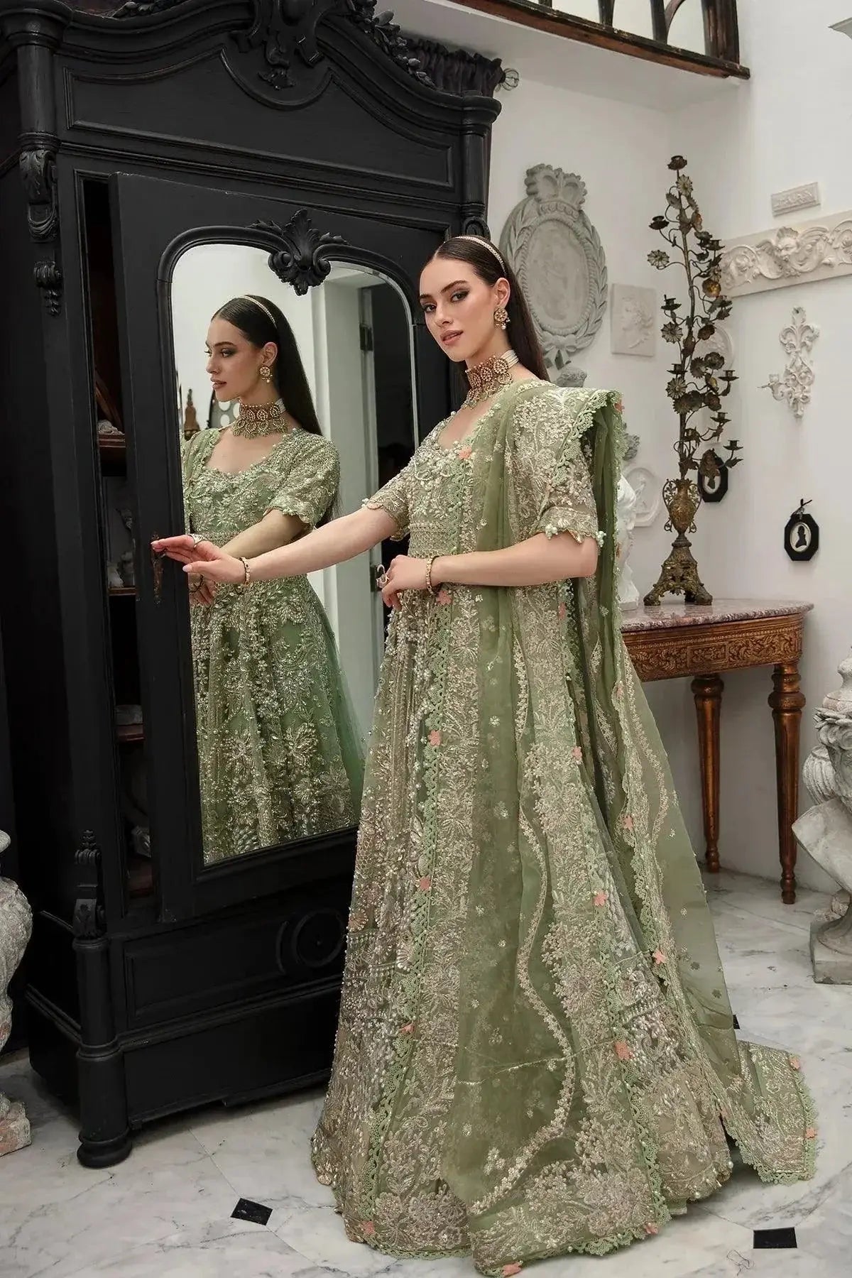 AJR Couture | Alif Luxury Wedding Formals 23 | Hazel - Pakistani Designer Dress - by AJR Couture | Type: Bridal - 100% Original at Saira Sultan