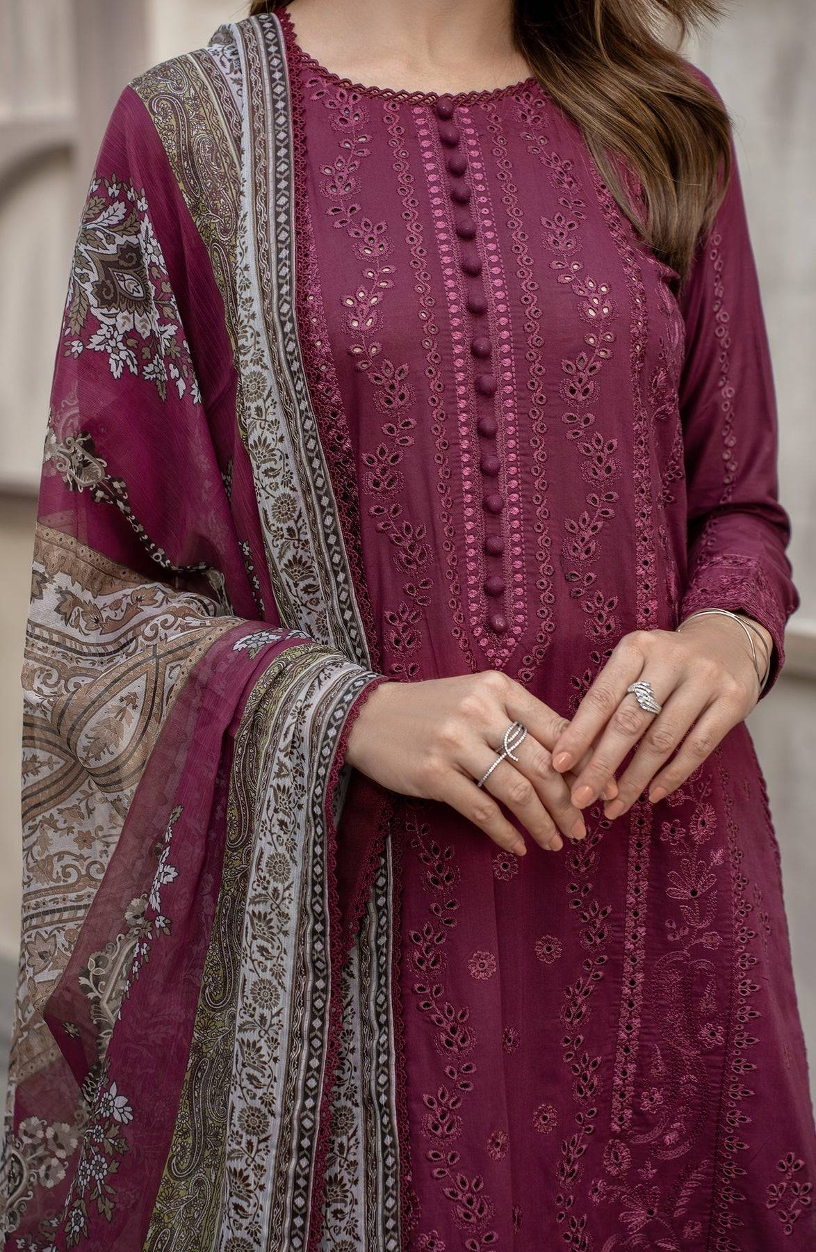 Zarif | Festive Lawn | ZFL 01 RAHAA - Pakistani Designer Dress - by Zarif | Type: Luxury - 100% Original at Saira Sultan