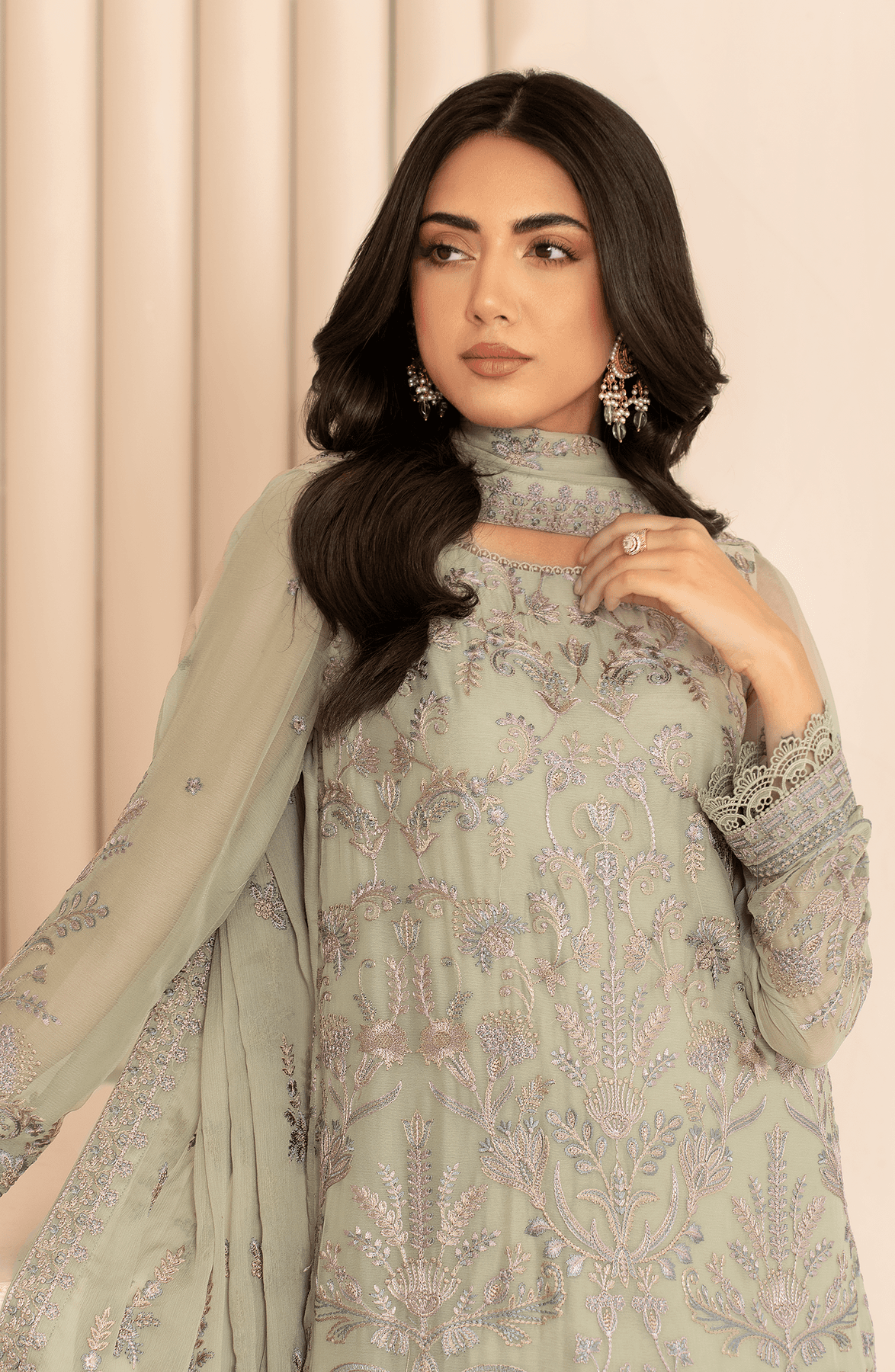 Zarif | Chiffon Edit | ZL 04 AFSA - Pakistani Designer Dress - by Zarif | Type: Formal - 100% Original at Saira Sultan
