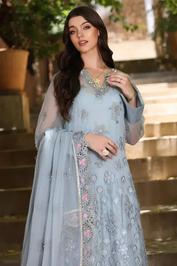 Noor by Saadia Asad | Chiffon Formals 23 | D1-Laira - Pakistani Designer Dress - by Noor by Saadia Asad | Type: Formal - 100% Original at Saira Sultan