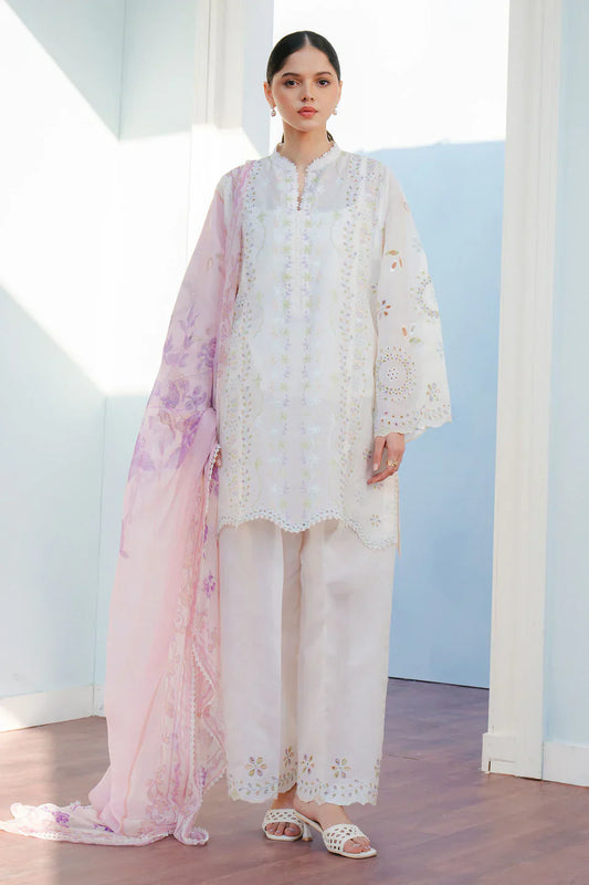 Zara Shahjahan | Coco Lawn 25 | SILAS-5B XS White Lawn