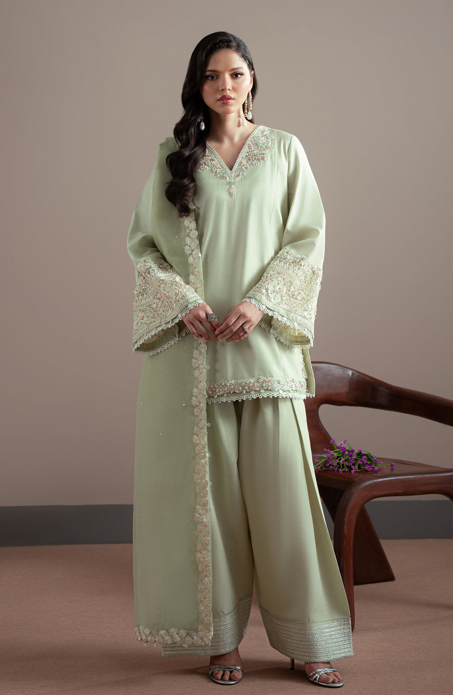 Fabiha Fatima | Elvin Pret Wear | SAGE - Pakistani Designer Dress - by Fabiha Fatima - Type : Ladies Clothes - 100% Original at Saira Sultan