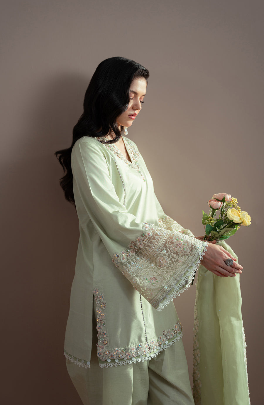 Fabiha Fatima | Elvin Pret Wear | SAGE - Pakistani Designer Dress - by Fabiha Fatima - Type : Ladies Clothes - 100% Original at Saira Sultan