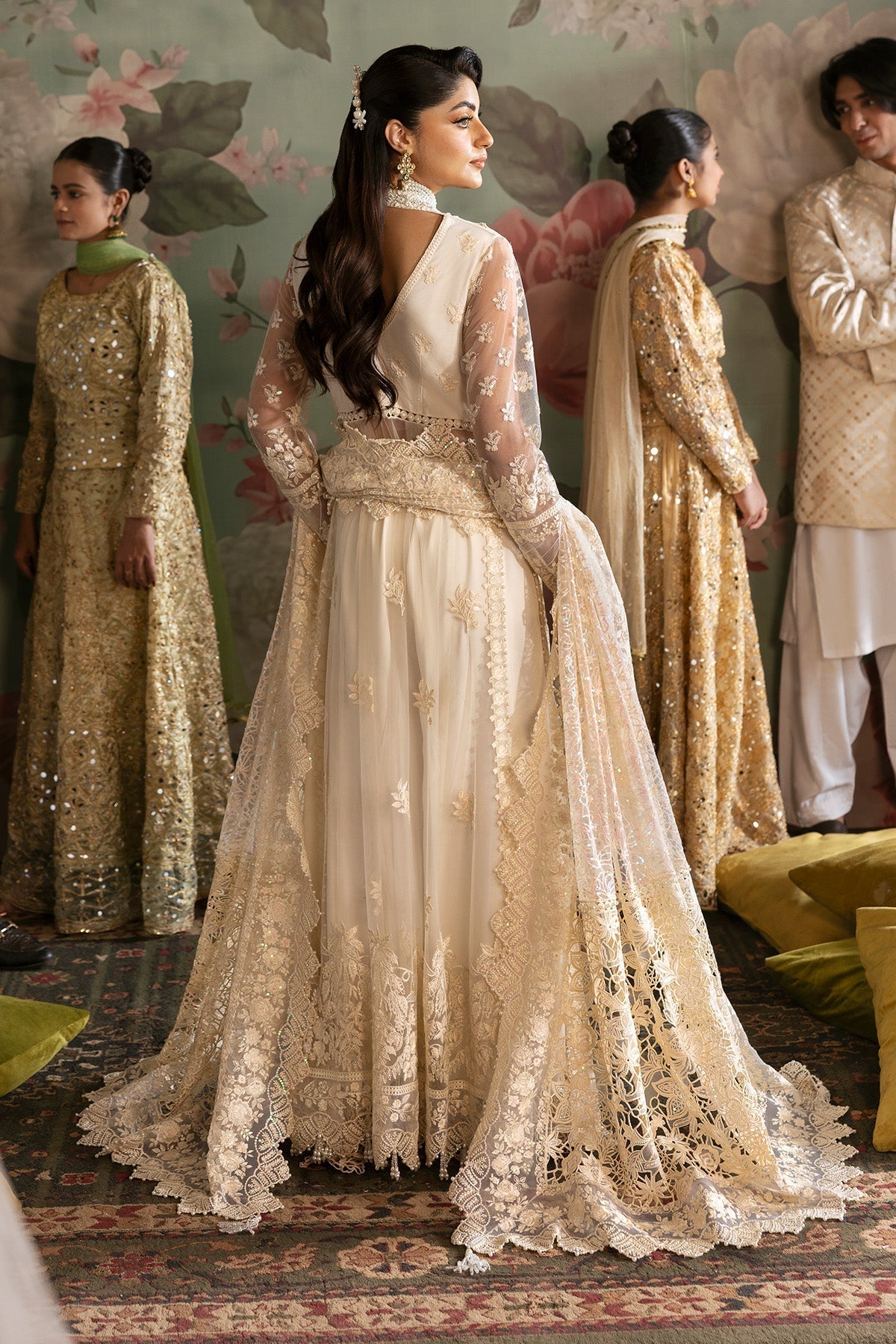 Imrozia Premium | Jashan Bridal Collection | SB-35 Parnoor S Ivory Net