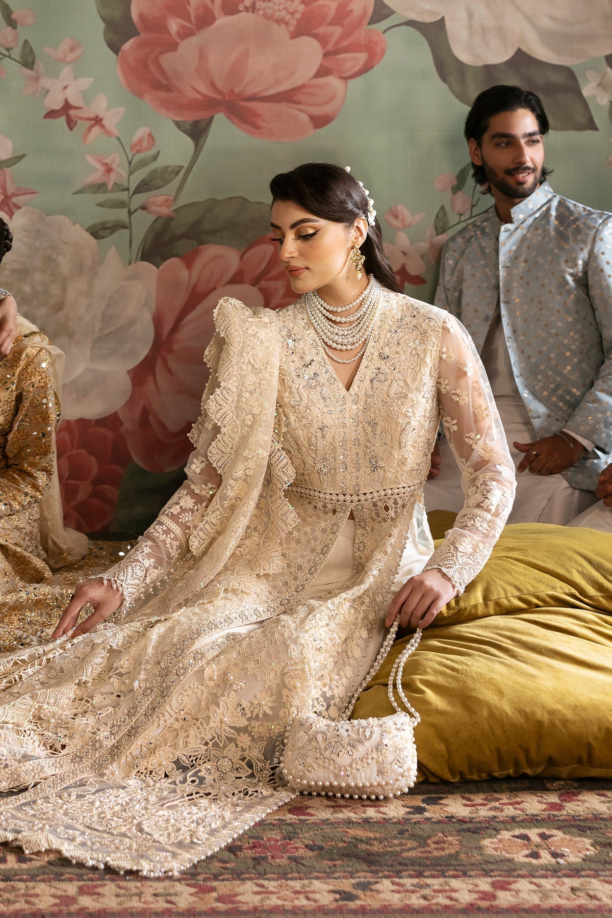 Imrozia Premium | Jashan Bridal Collection | SB-35 Parnoor XL Ivory Net