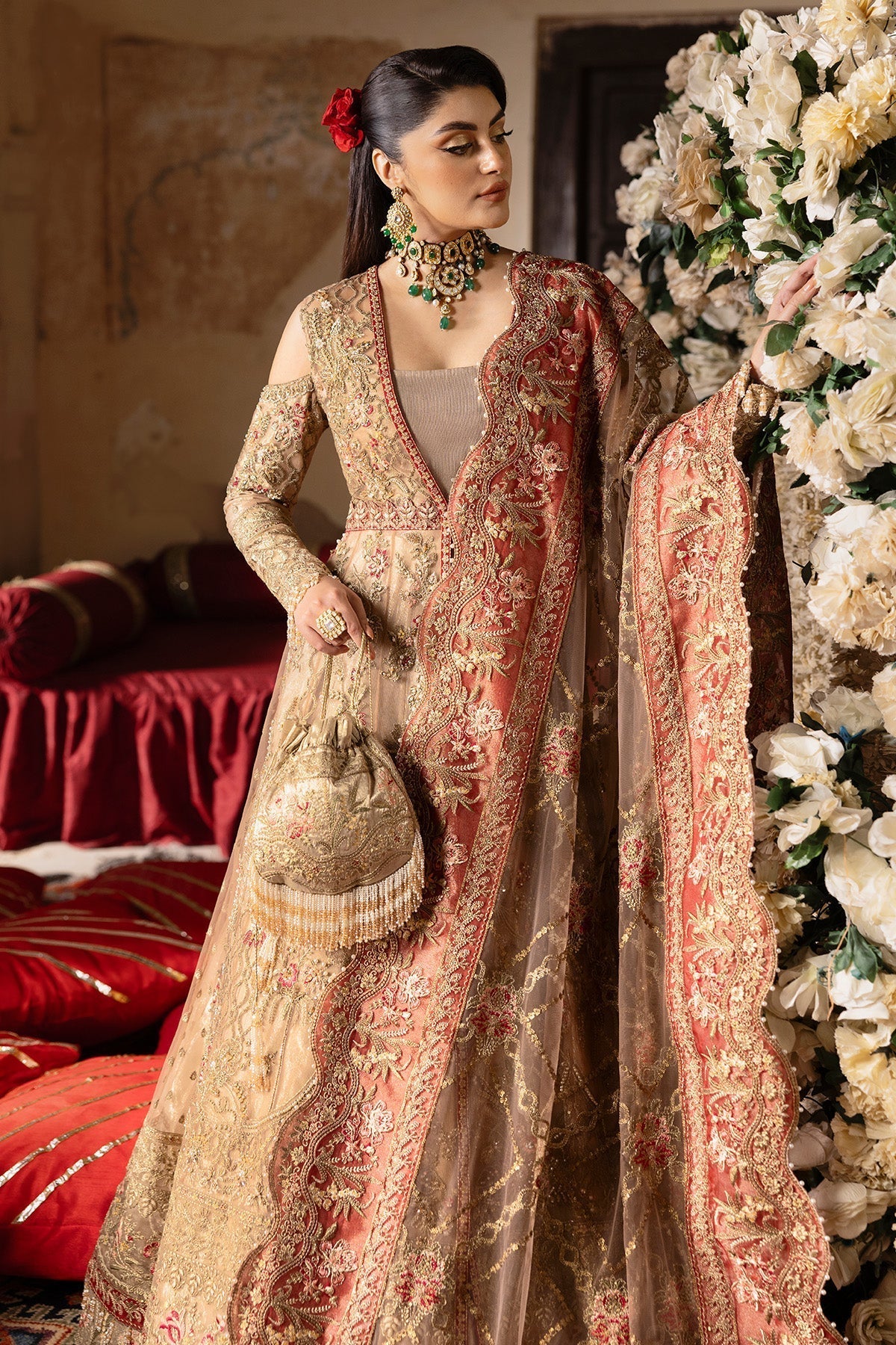 Imrozia Premium | Jashan Bridal Collection | SB-37 Zarnigar L Ivory Net
