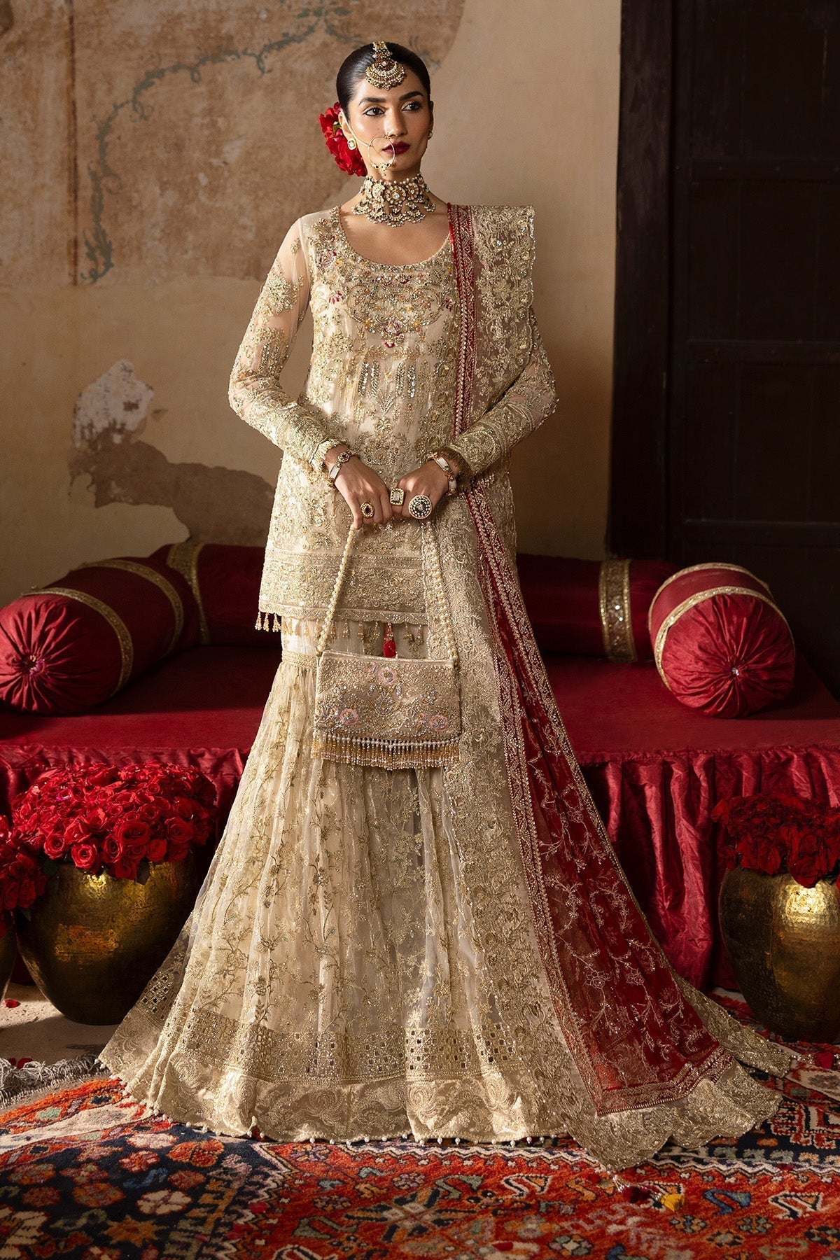 Imrozia Premium | Jashan Bridal Collection | SB-38 Pemaan XS White Net
