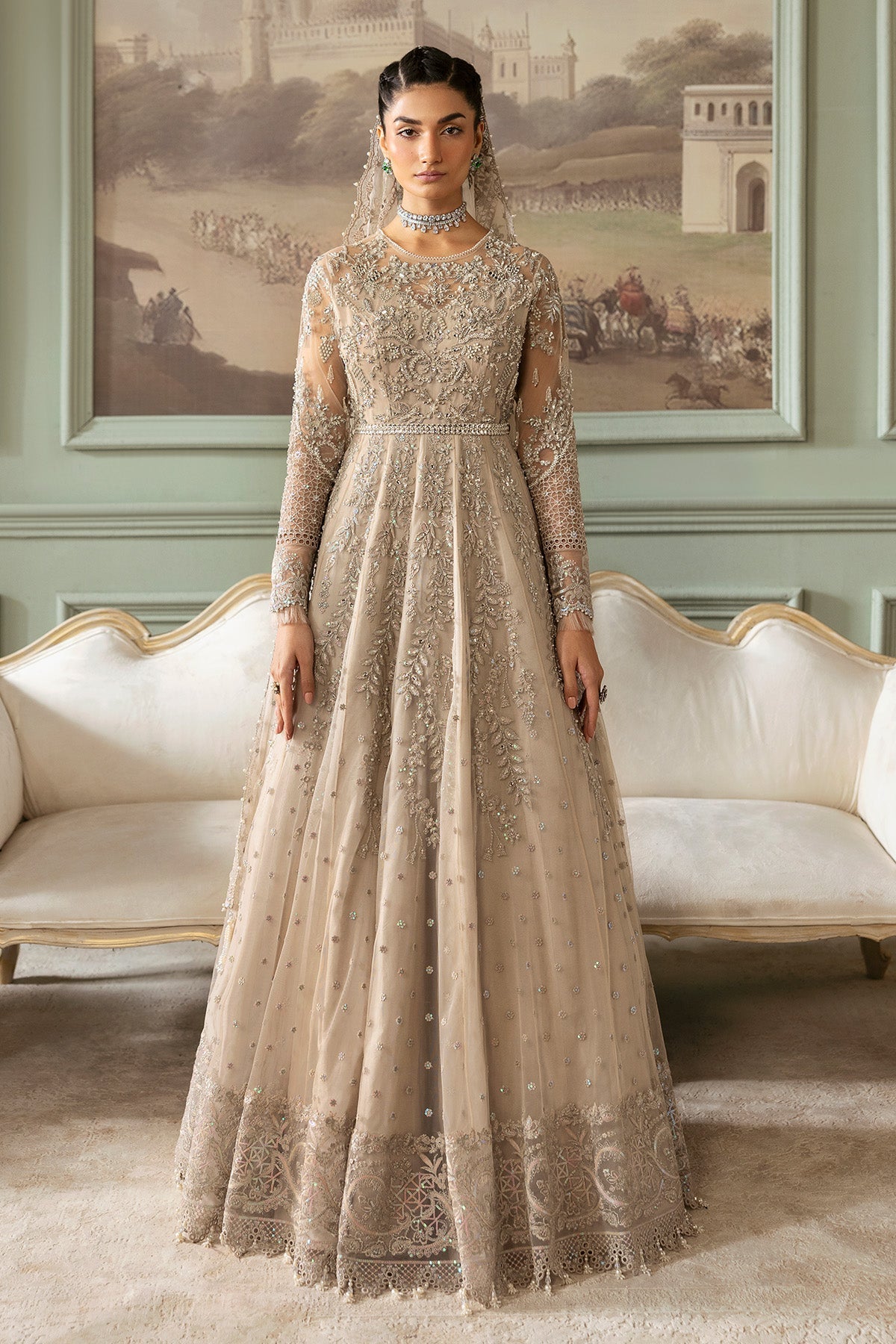 Imrozia Premium | Jashan Bridal Collection | SB-40 Tabaan XS Off White Net