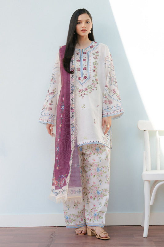 Zara Shahjahan | Coco Lawn 25 | SERENE-2B XS Lawn White