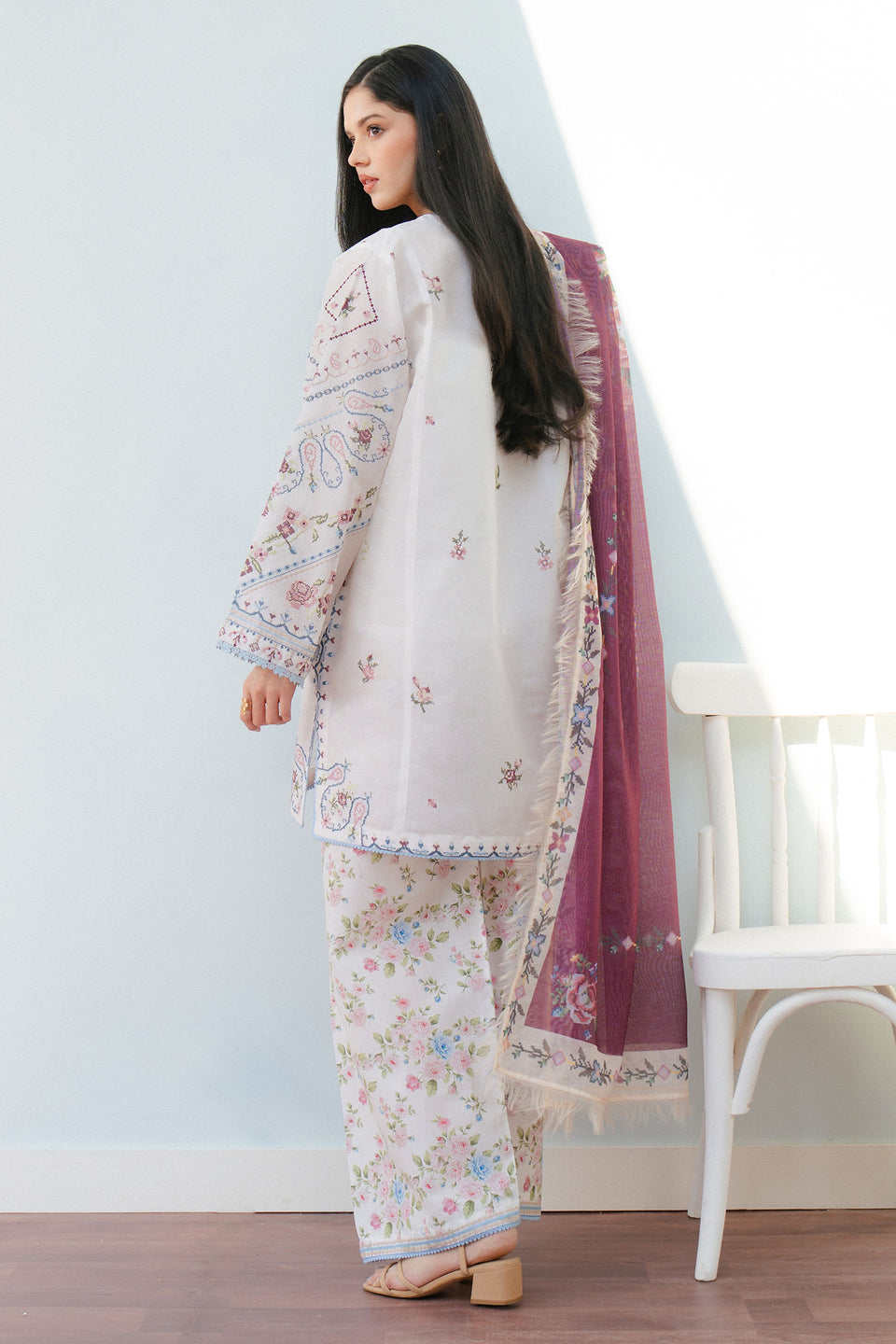 Zara Shahjahan | Coco Lawn 25 | SERENE-2B S Lawn White