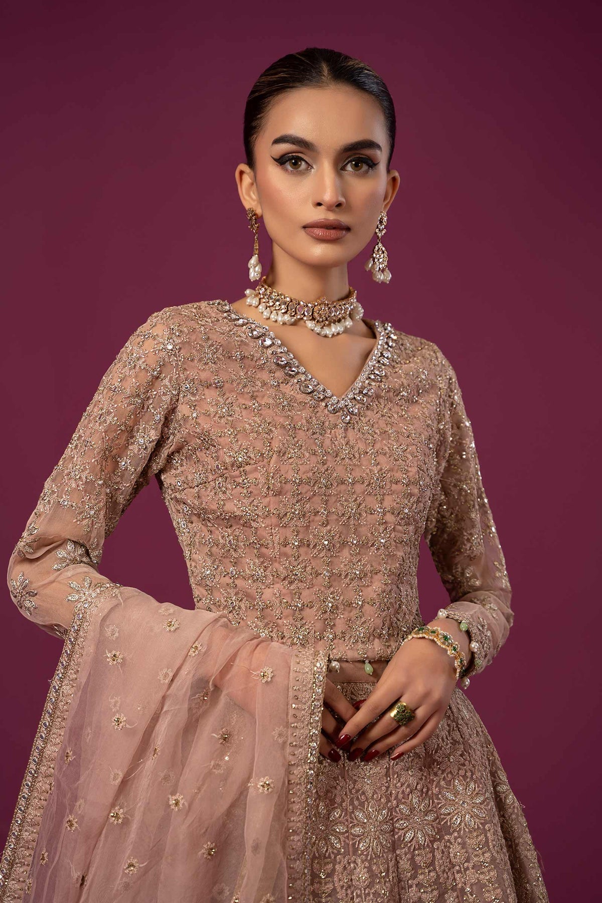 Maria B | Formal Wears | SF-EF24-02 - Pakistani Designer Dress - by Maria B | Type: Formal - 100% Original at Saira Sultan