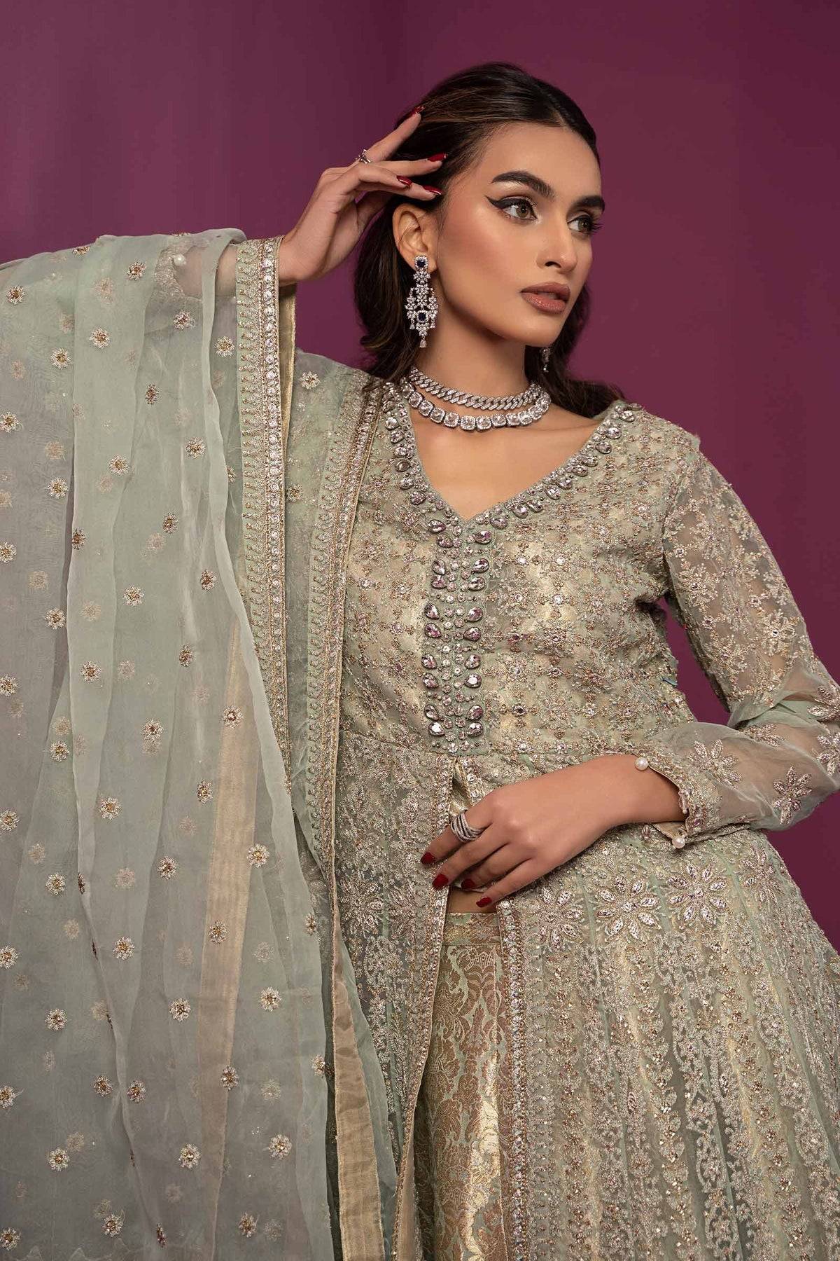 Maria B | Formal Wears | SF-EF24-04 - Pakistani Designer Dress - by Maria B | Type: Formal - 100% Original at Saira Sultan