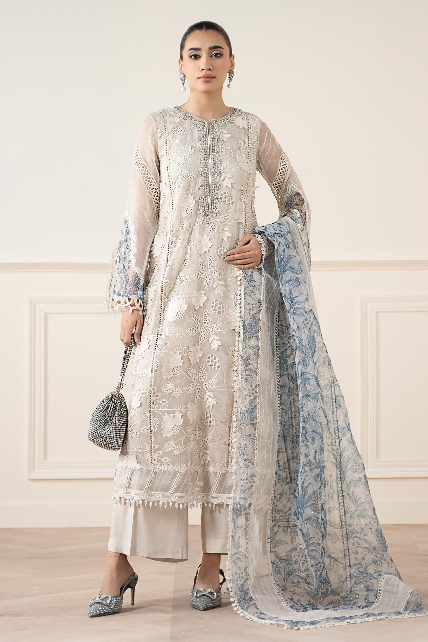 Maria B | Formal Wears | SF-EA25-05 - Pakistani Designer Dress - by Maria B - Type : Ladies Clothes - 100% Original at Saira Sultan