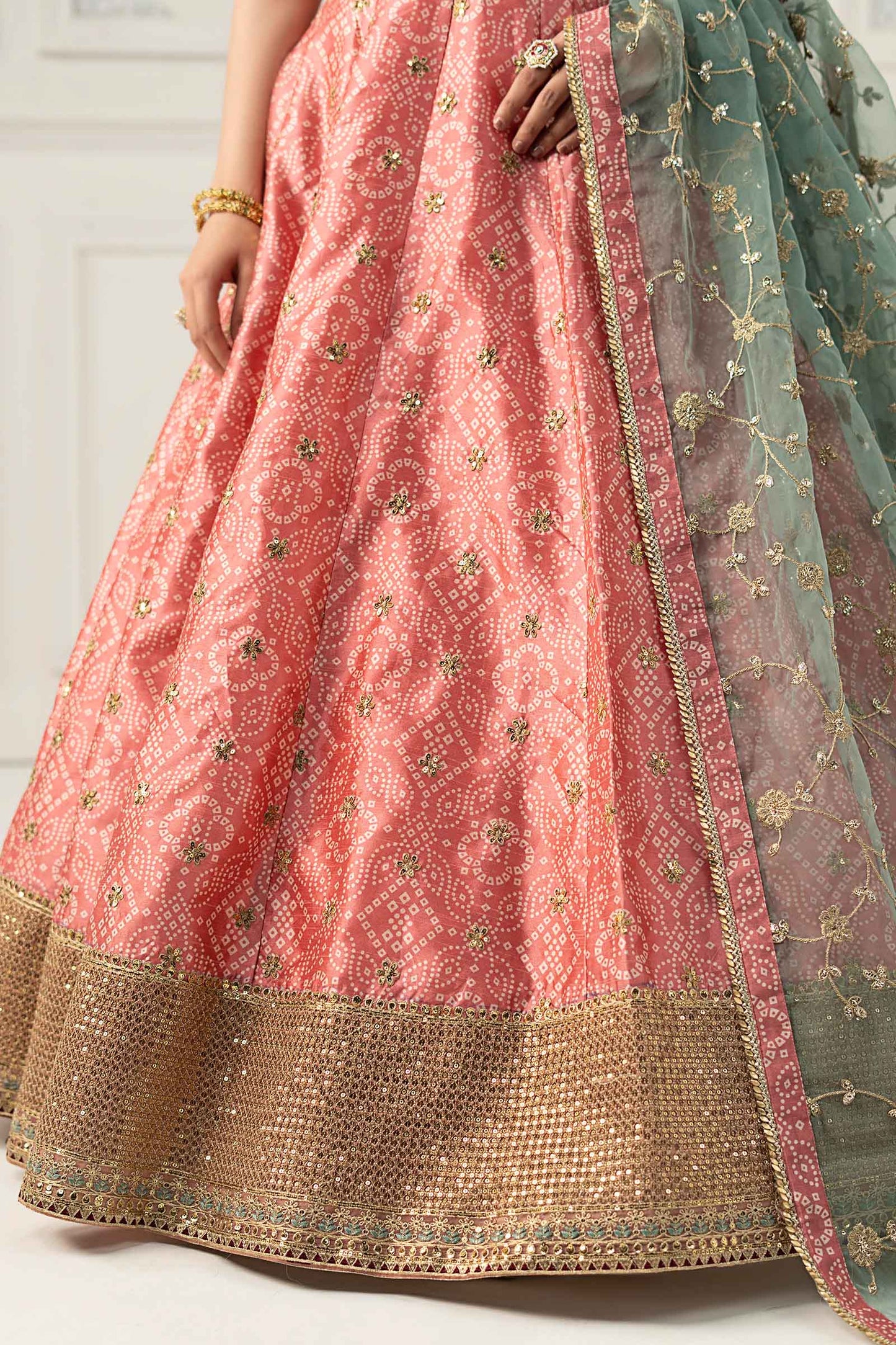 Maria B | Formal Wears | SF-EF25-11 XL Coral Raw Silk