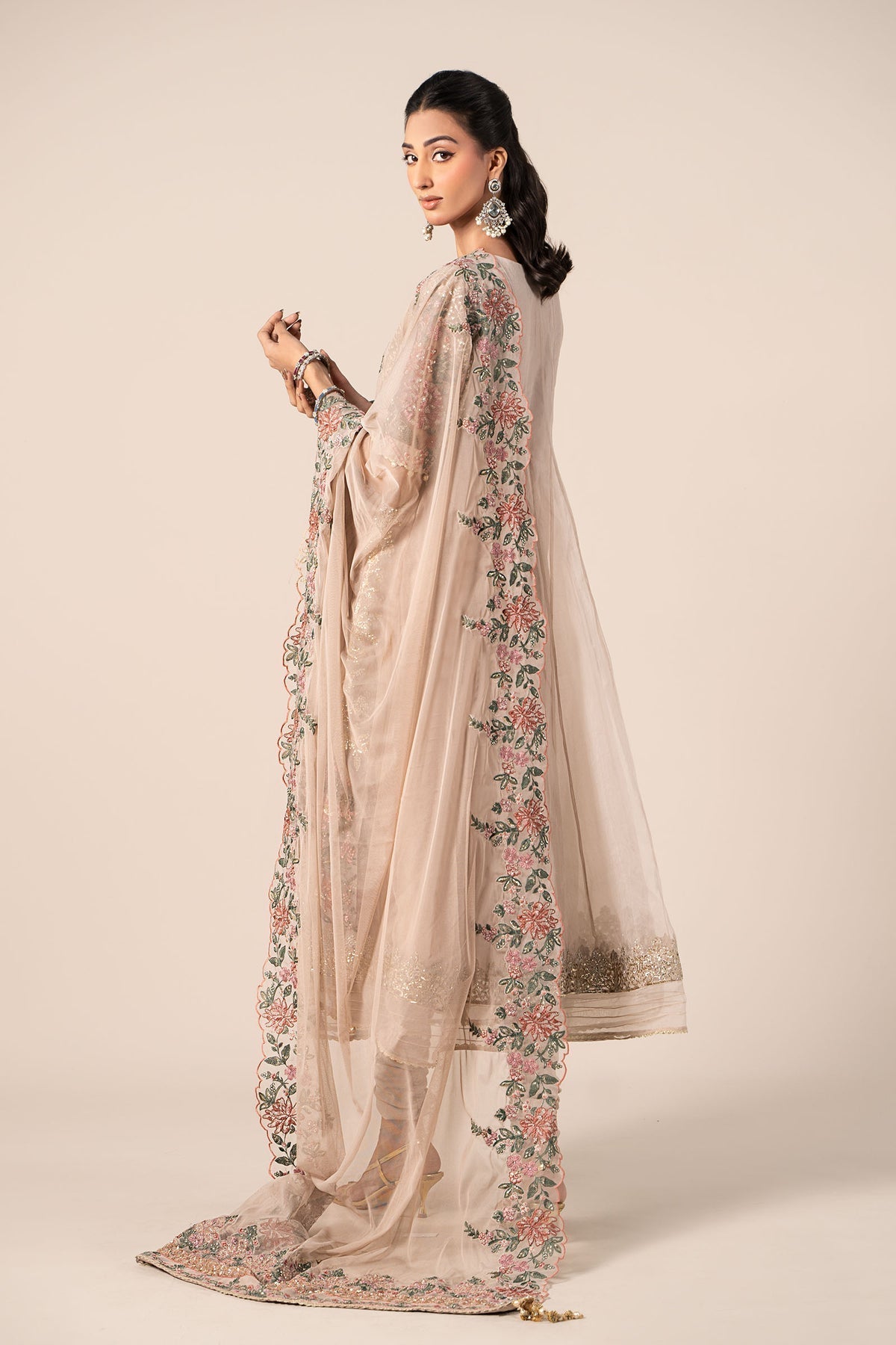 Maria B | Formal Wears | SF-EF25-42 S Gray Organza