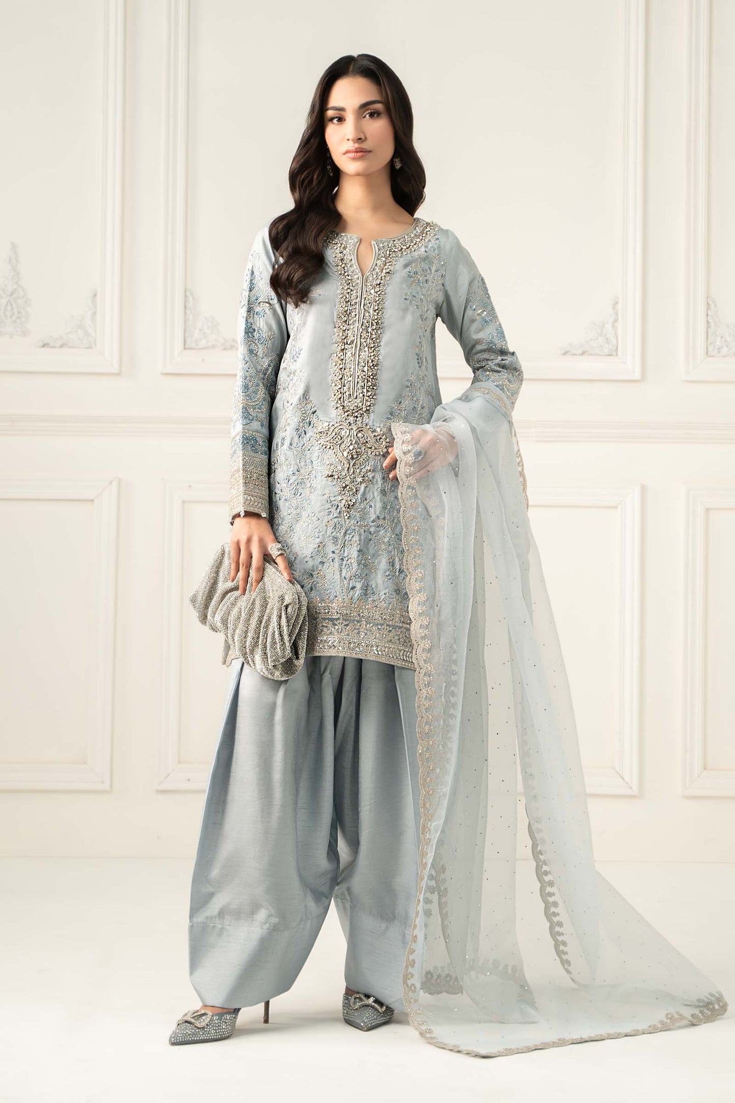 Maria B | Formal Wears | SF-EF25-62 - Pakistani Designer Dress - by Maria B - Type : Ladies Clothes - 100% Original at Saira Sultan
