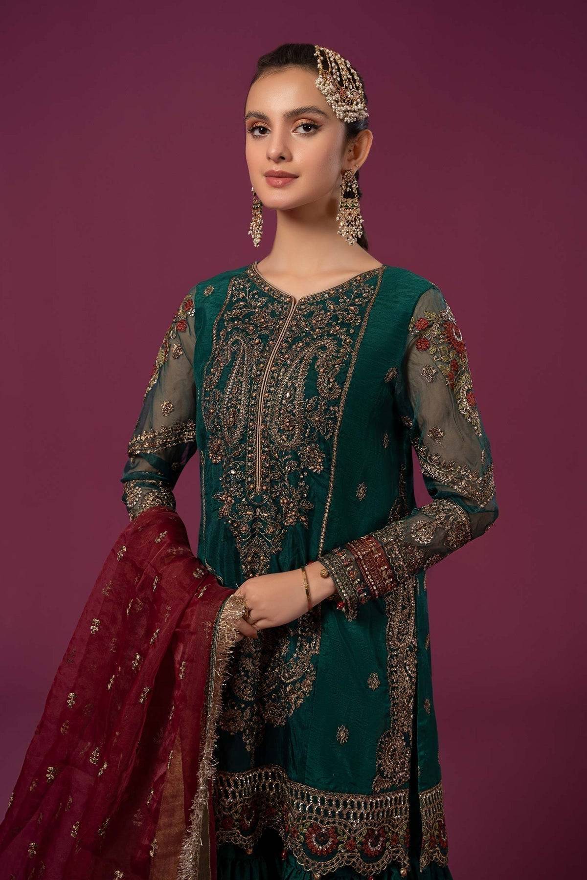 Maria B | Formal Wears | SF-EF24-15 - Pakistani Designer Dress - by Maria B | Type: Formal - 100% Original at Saira Sultan