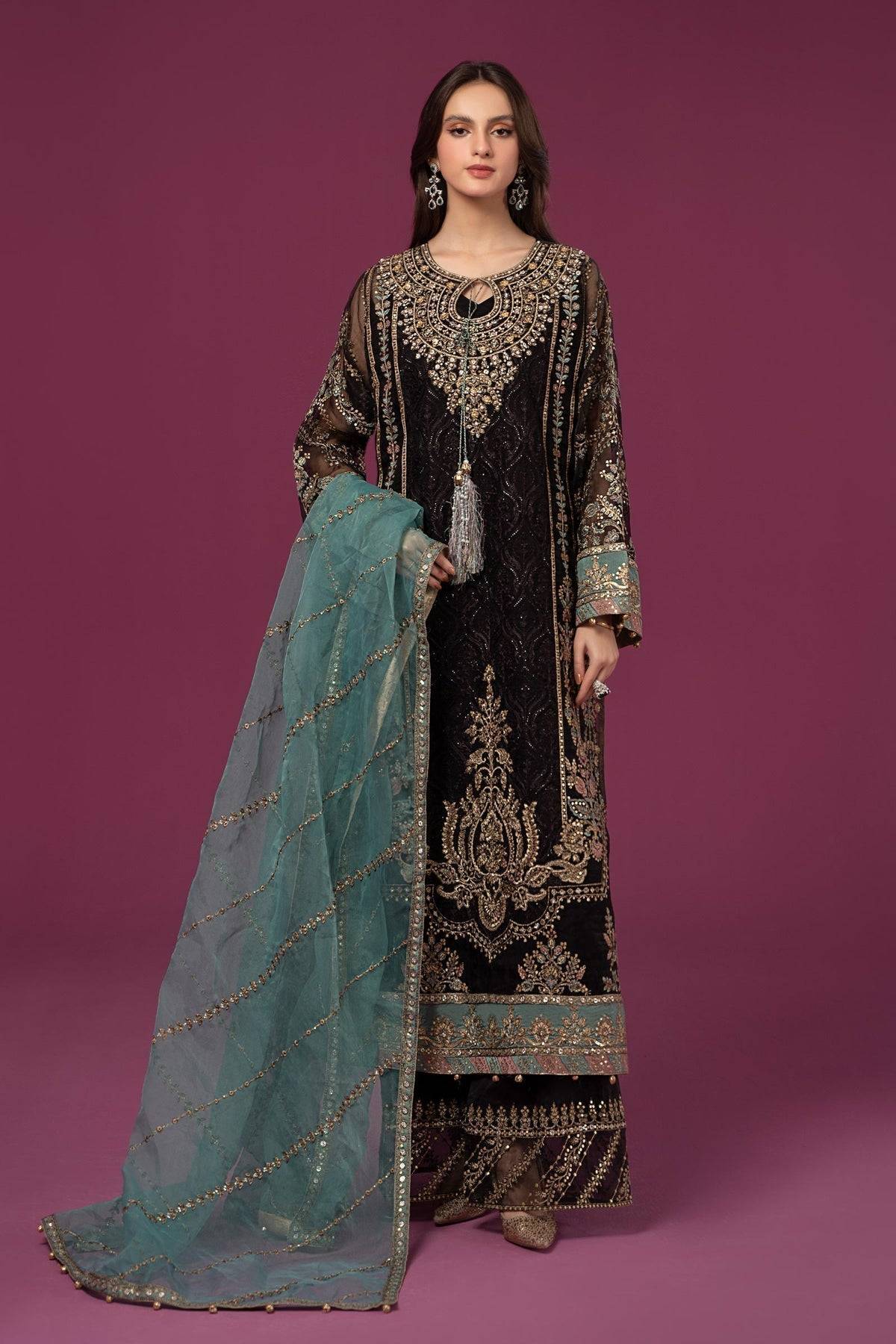 Maria B | Formal Wears | SF-EF24-46 - Pakistani Designer Dress - by Maria B | Type: Formal - 100% Original at Saira Sultan