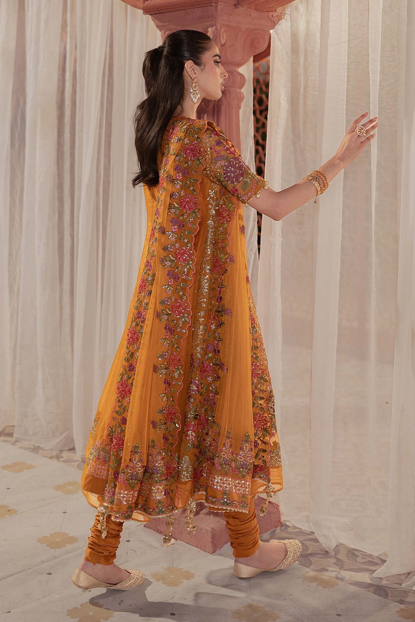 Maria B | Formal Wears | SF-EF25-42 S Mustard Organza