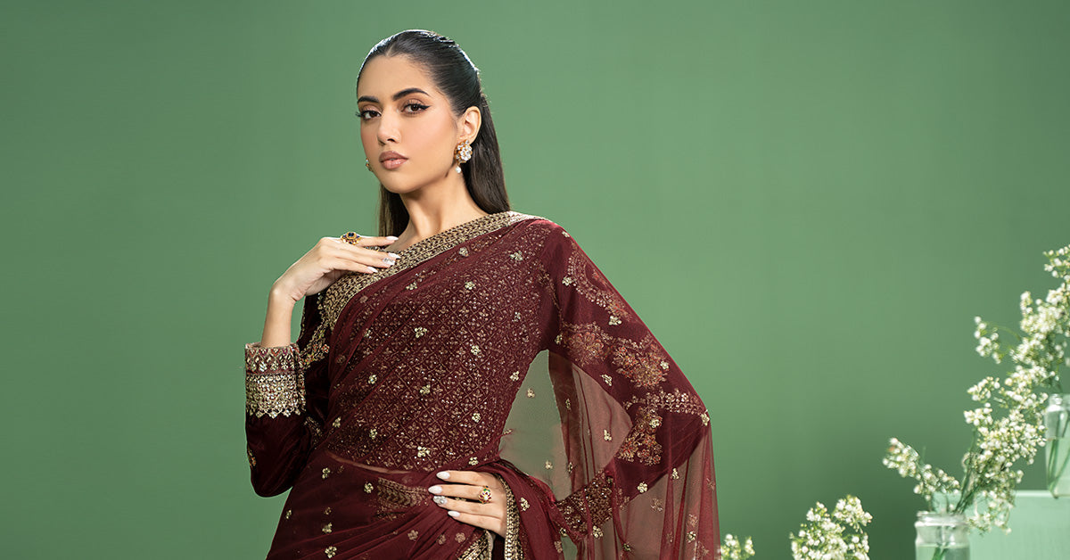 Maria b | Formal Wears | SF-W24-11 - Pakistani Designer Dress - by Maria B | Type: Formal - 100% Original at Saira Sultan