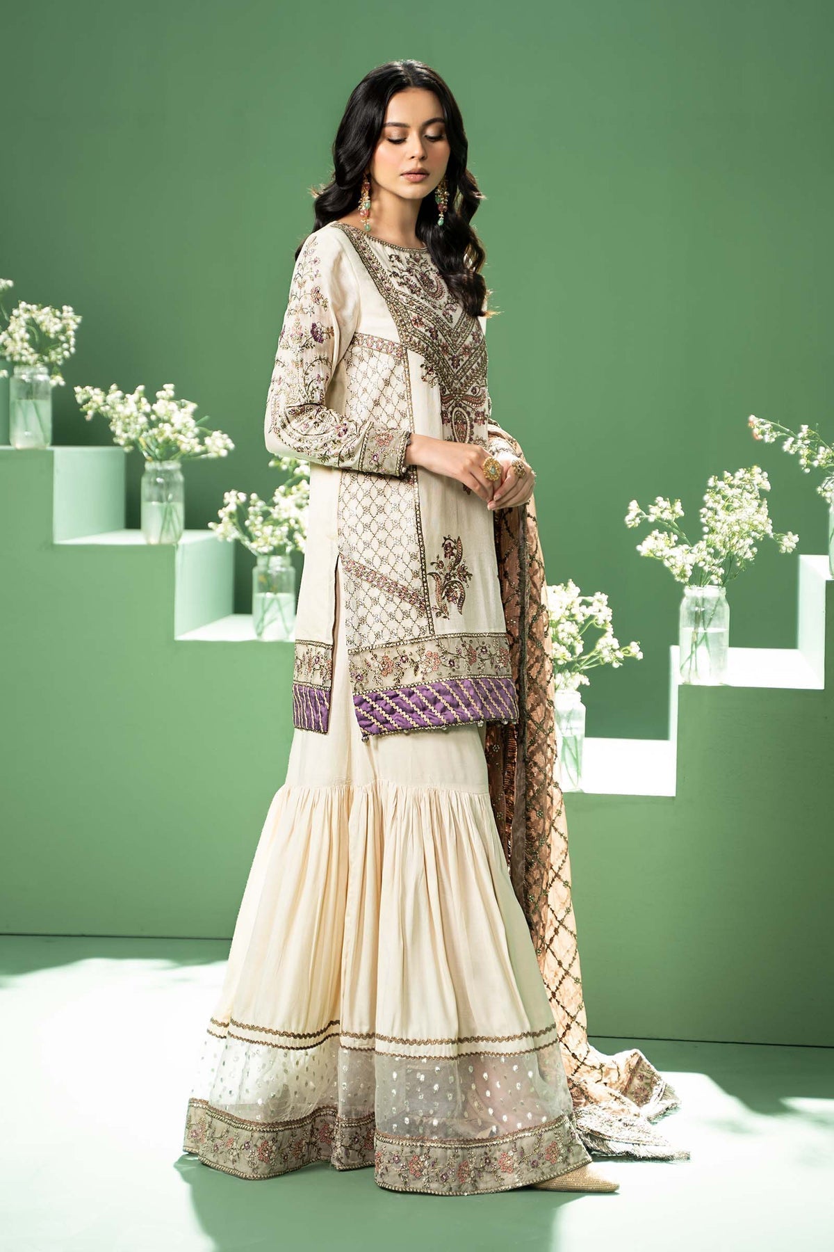 Maria B | Formal Wears | SF-W24-45 - Pakistani Designer Dress - by Maria B | Type: Formal - 100% Original at Saira Sultan