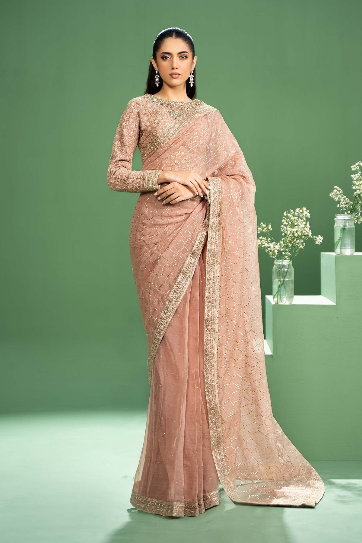 Maria b | Formal Wears | SF-W24-15 - Pakistani Designer Dress - by Maria B | Type: Formal - 100% Original at Saira Sultan
